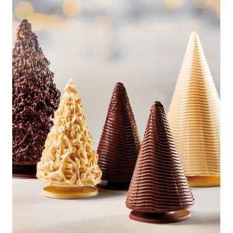 martellato 20co02 thermoformed plastic cones for christmas trees or pieces 123 h 205mm 2 pcs thermoformed chocolate molds