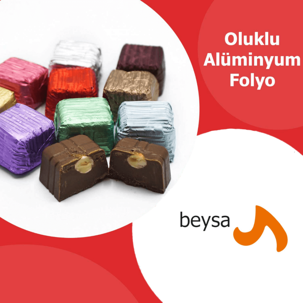 Alüminyum Çikolata Folyosu Kağıt Oluklu Çikolata Kahvesi 1 KG