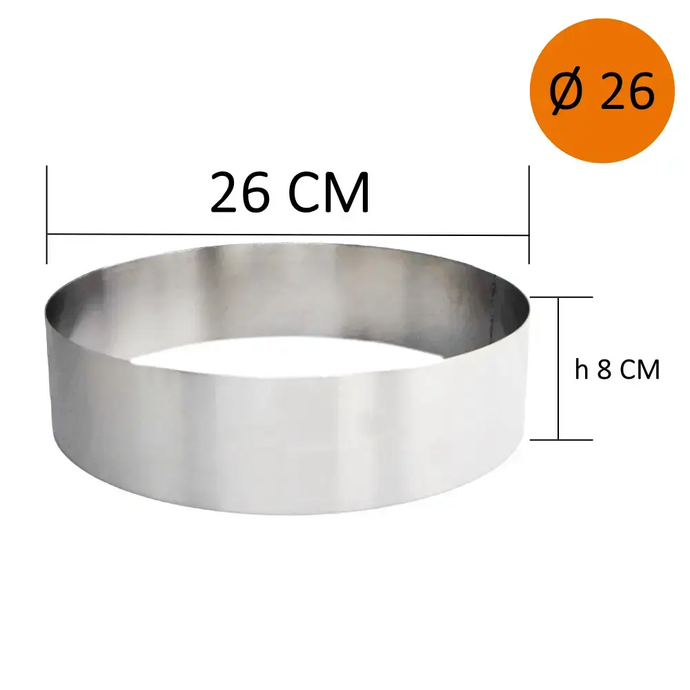 Pasta Çemberi Pandispanya Yuvarlak 26 Cm H8