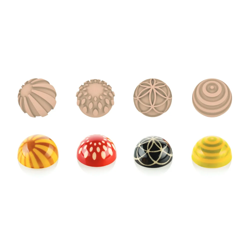 Silikomart  Semisfera 01 Choco Stampa Cho12 Tritan - Görsel 2